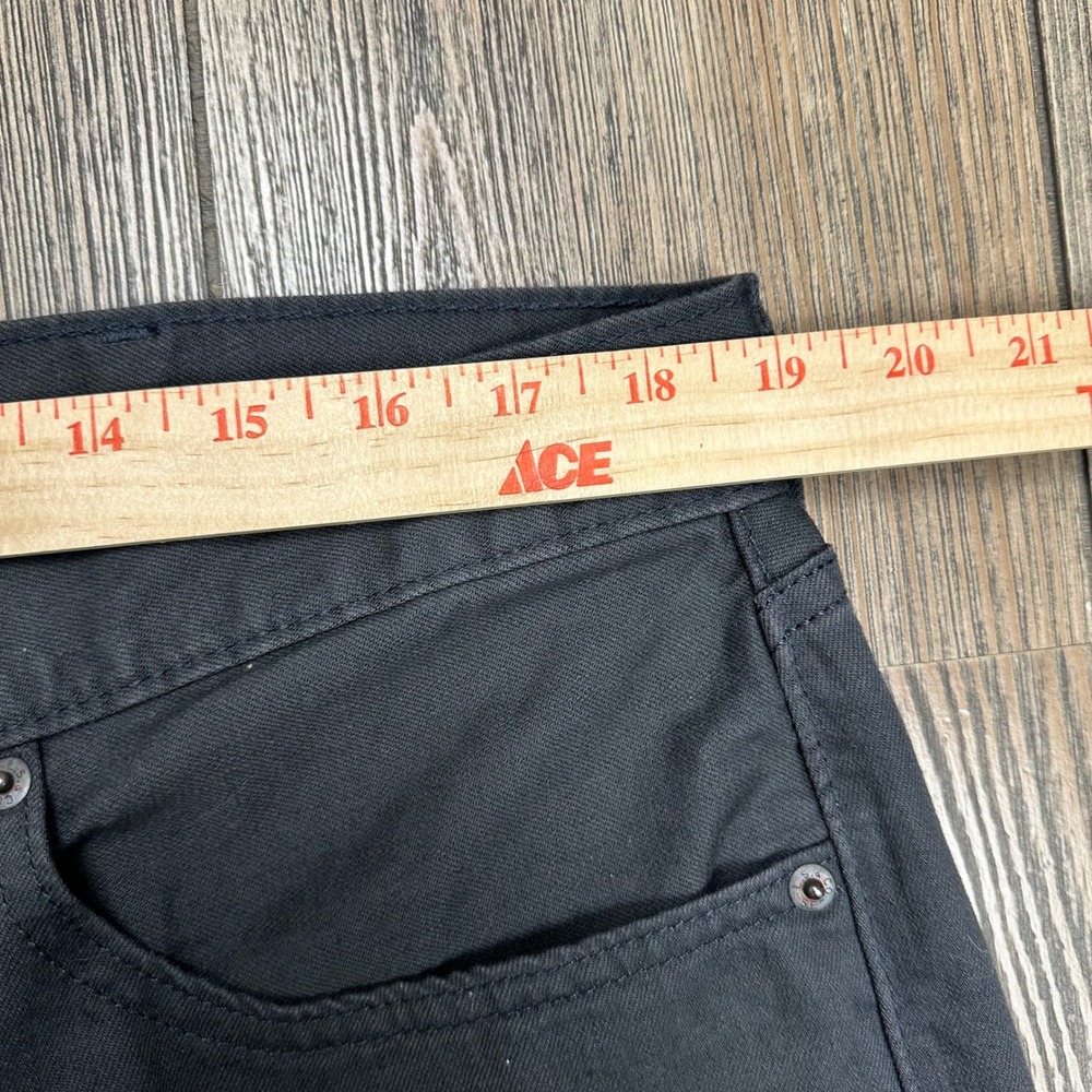 Levis 505 Regular Fit Black Twill Pants Mens 38x34 Straight Leg Cotton Trousers - Picture 7 of 11